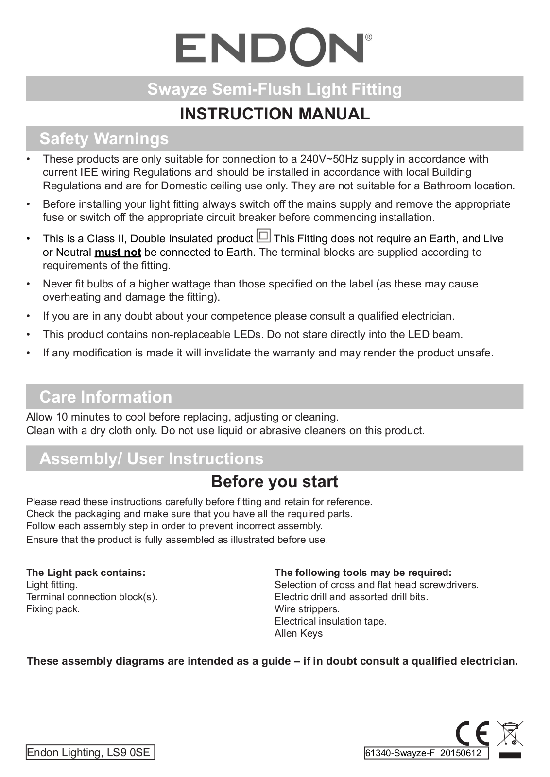 Endon Lighting 61340 User Manual - ManualMachine.com