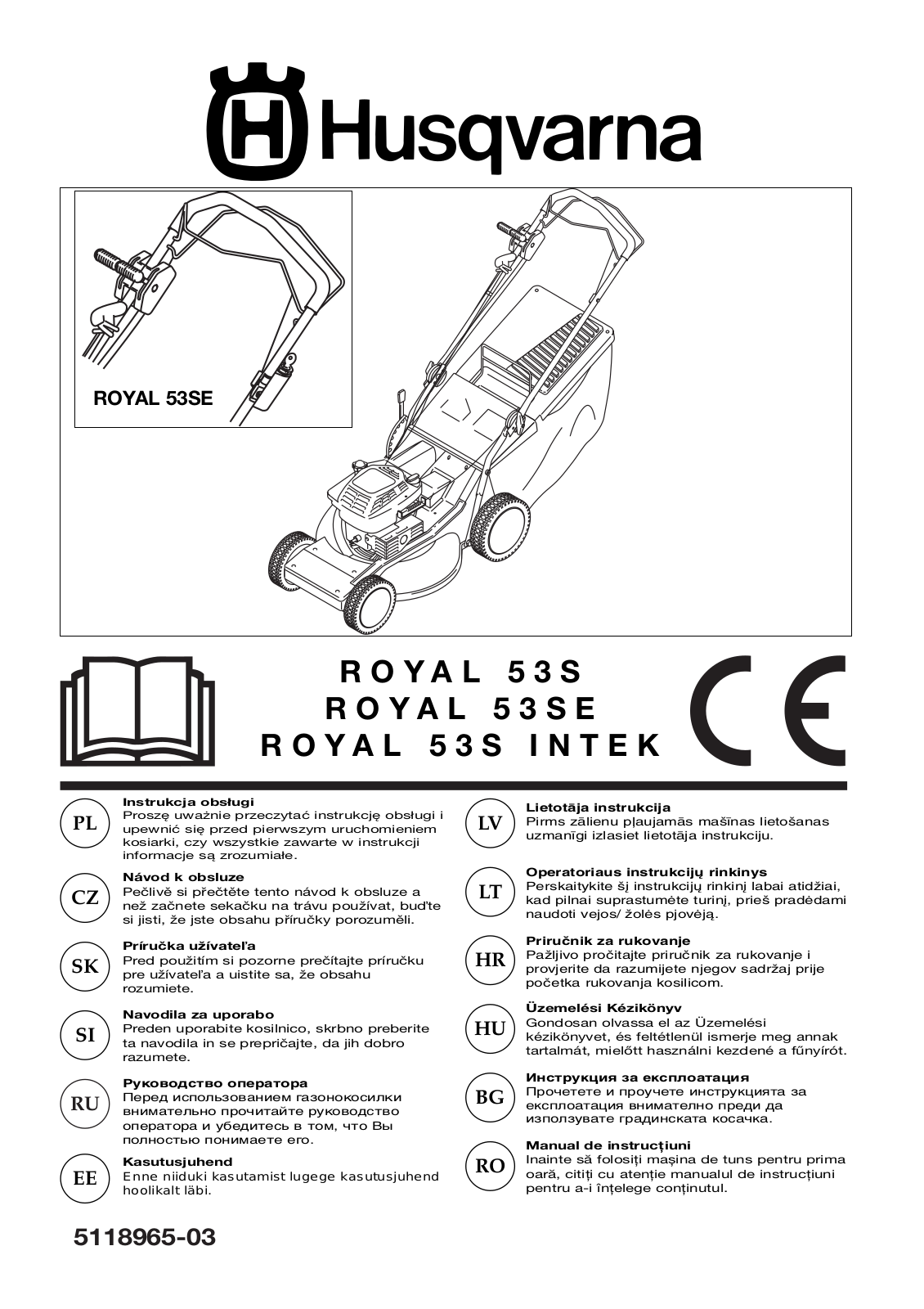 Husqvarna ROYAL 53S User Manual