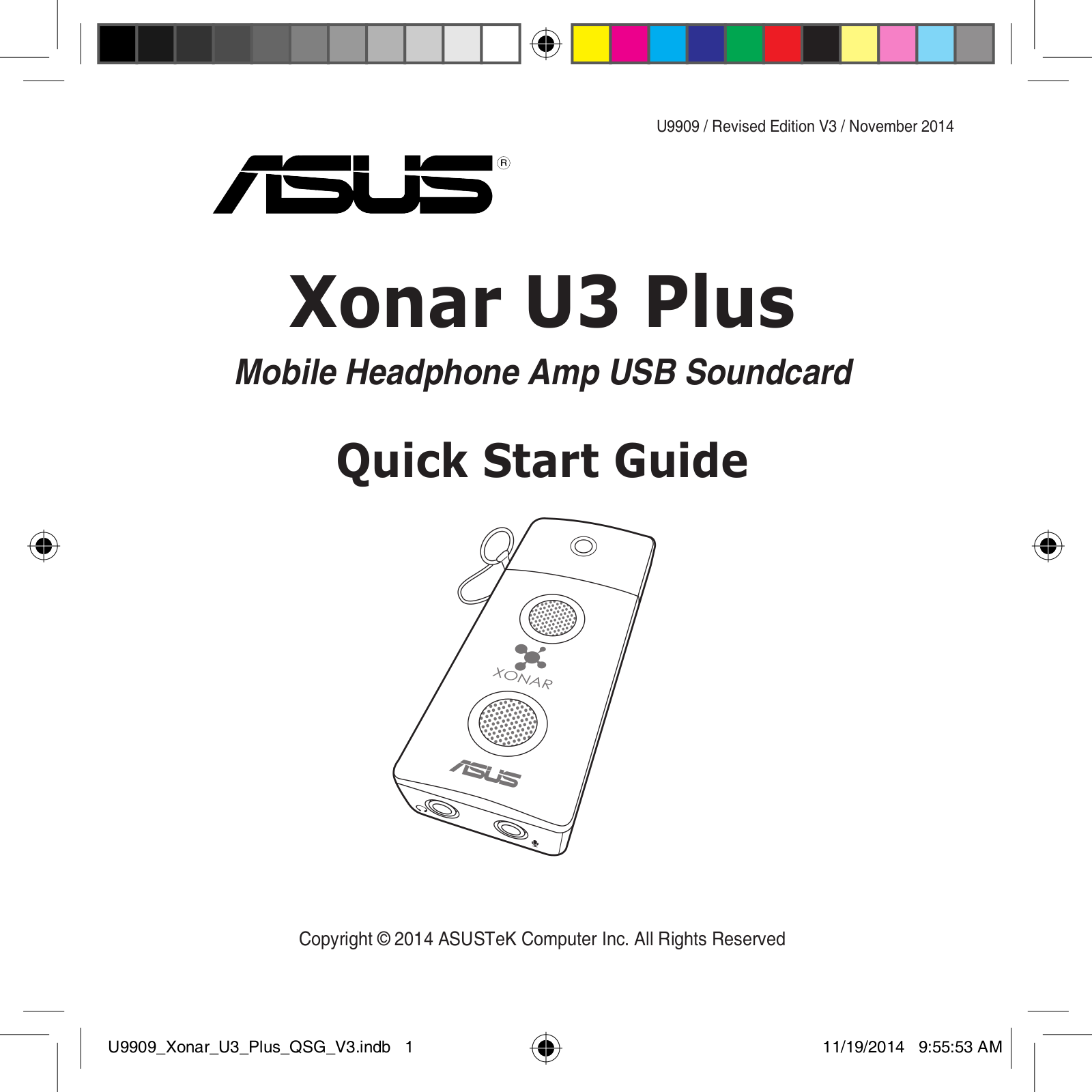 Asus XONAR U3 PLUS Quick Start Guide