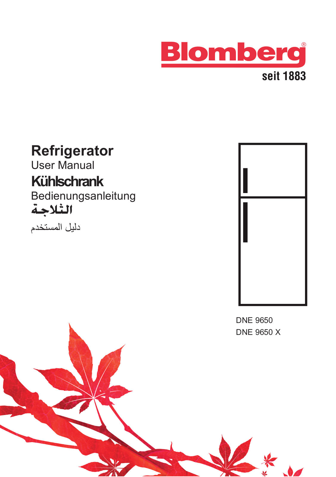 Blomberg DNE 9650, DNE 9650 X User manual