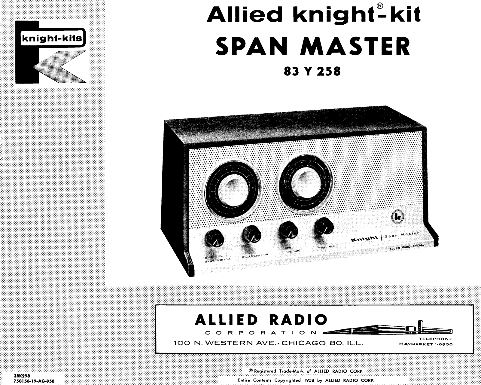 Allied Radio Y 258 Service manual