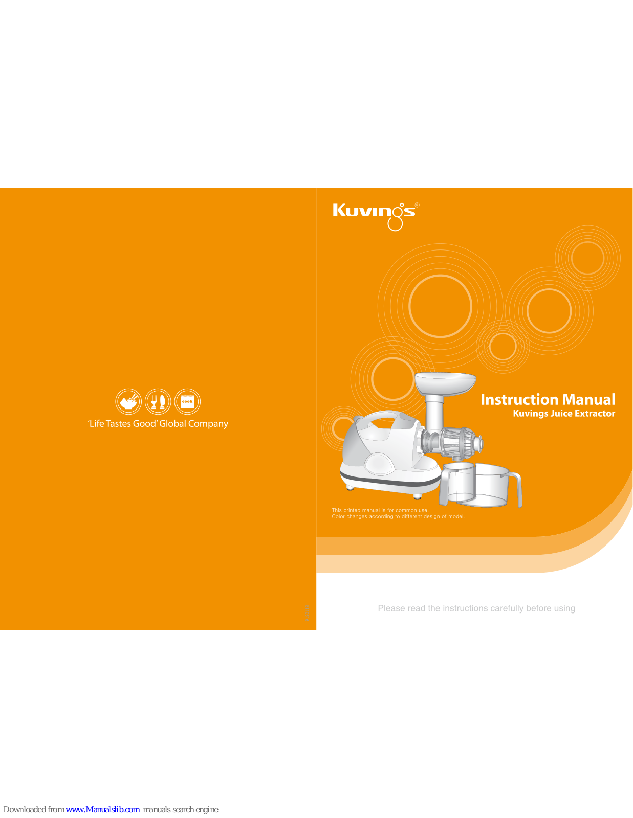 Kuvings juice extractor, NJE-3520U, NJE-3530U, NJE-3540U, NJE-3570U Instruction Manual