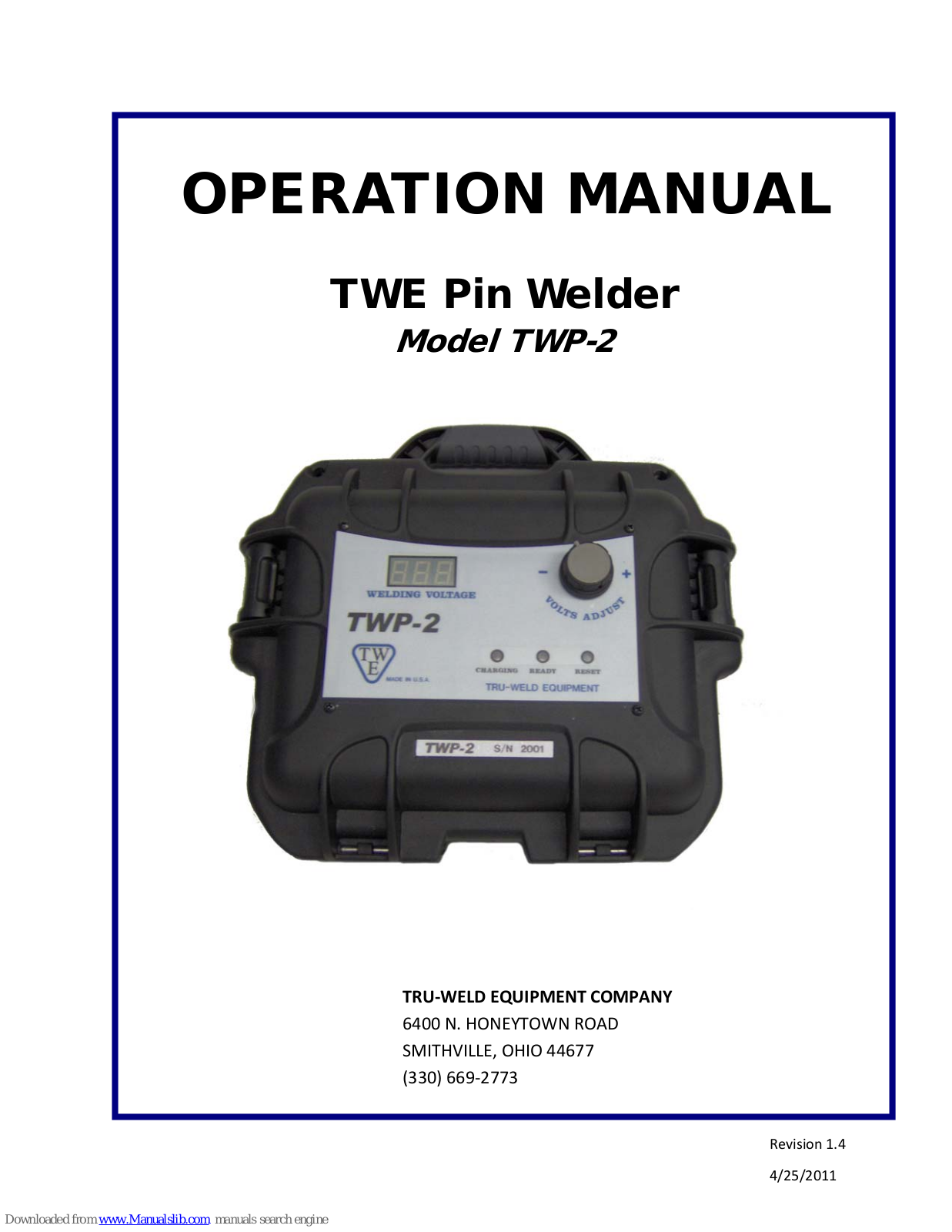 Tru-Weld TWP-2 Operation Manual - ManualMachine.com