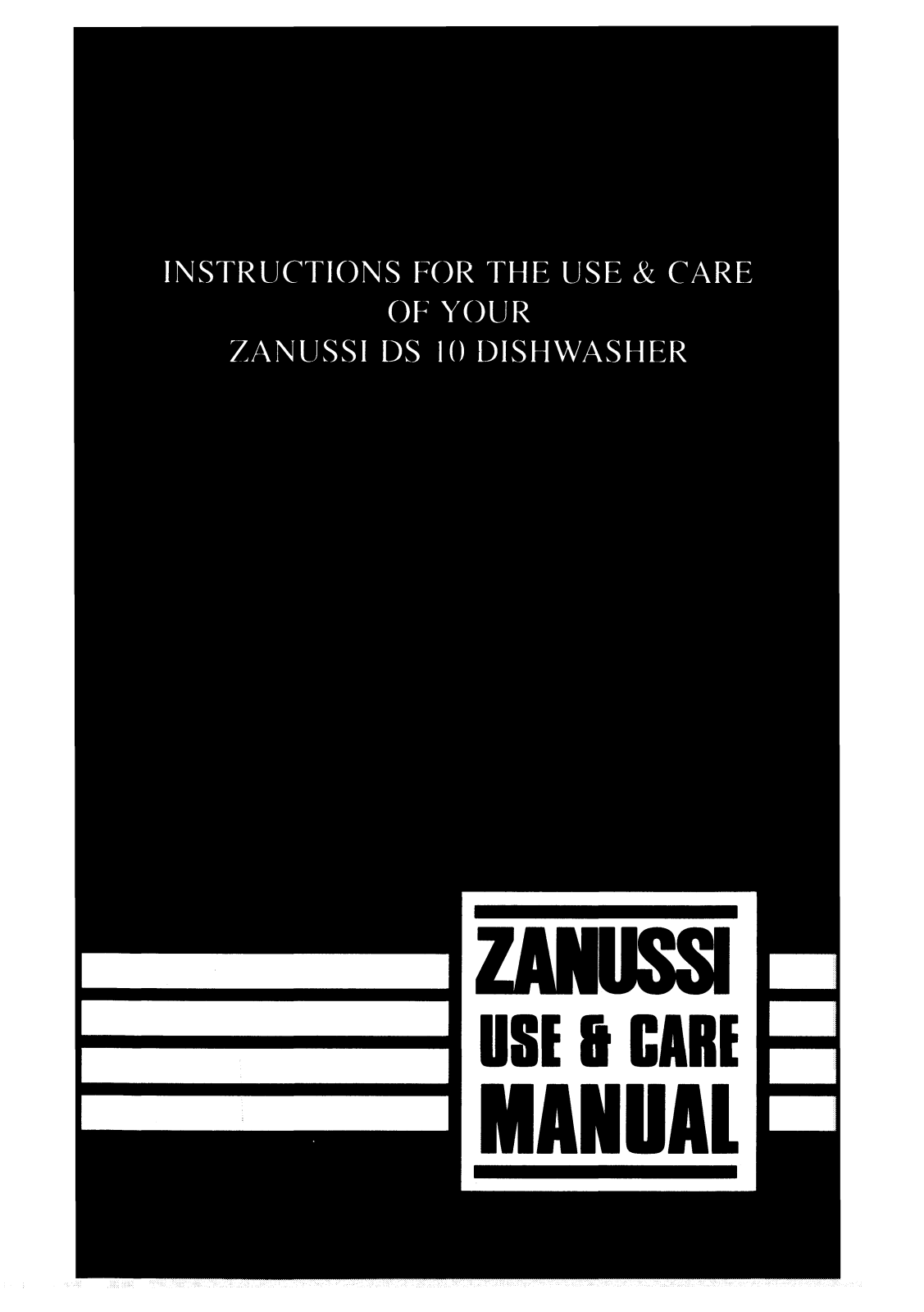 Zanussi DS10W, DS10B (fr 932.), DS10B (fr 201..) User Manual
