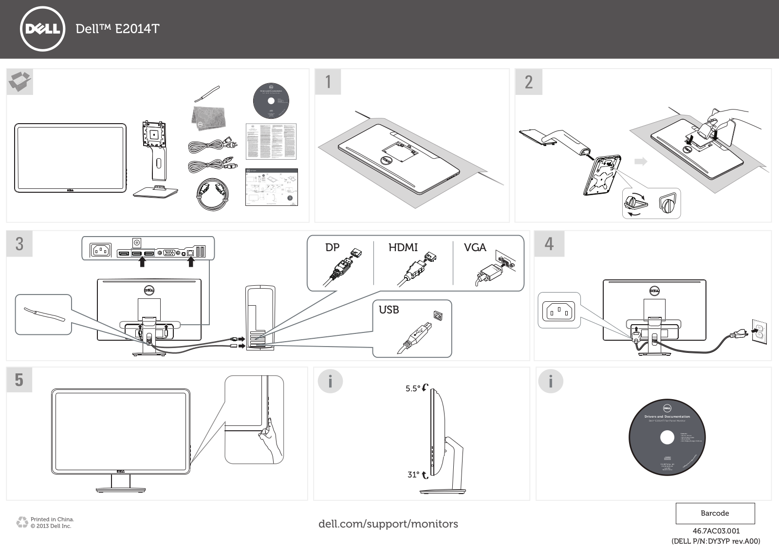 Dell E2014T User Manual