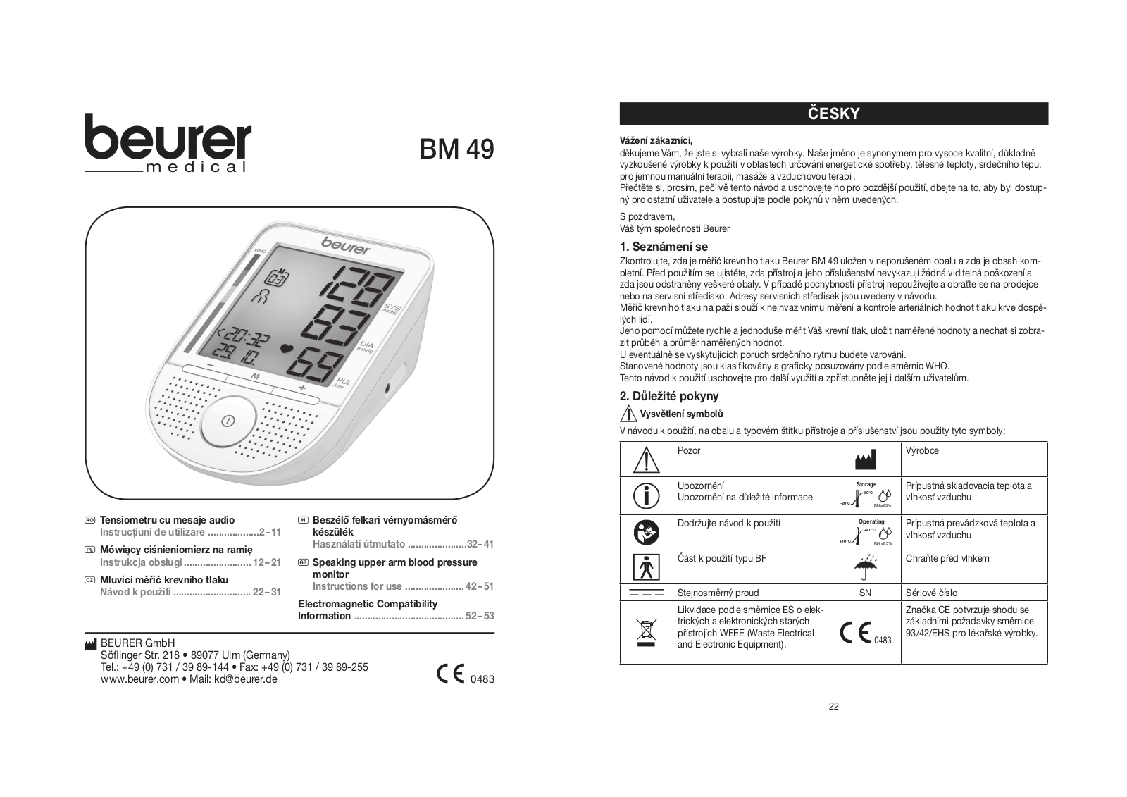 Beurer BM 49 User guide