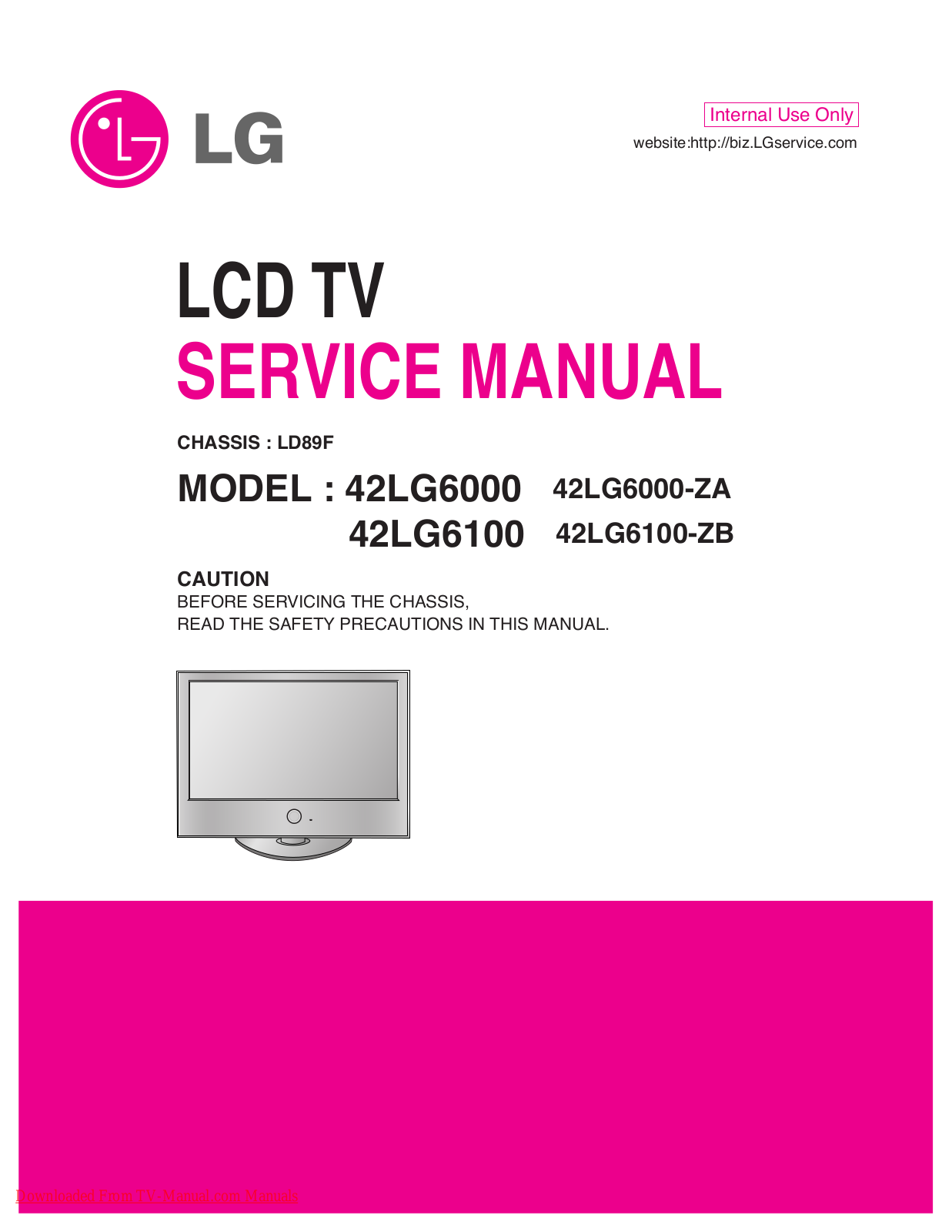 LG Electronics 42LG6000, 42LG6000-ZA, 42LG6100, 42LG6100-ZB User Manual