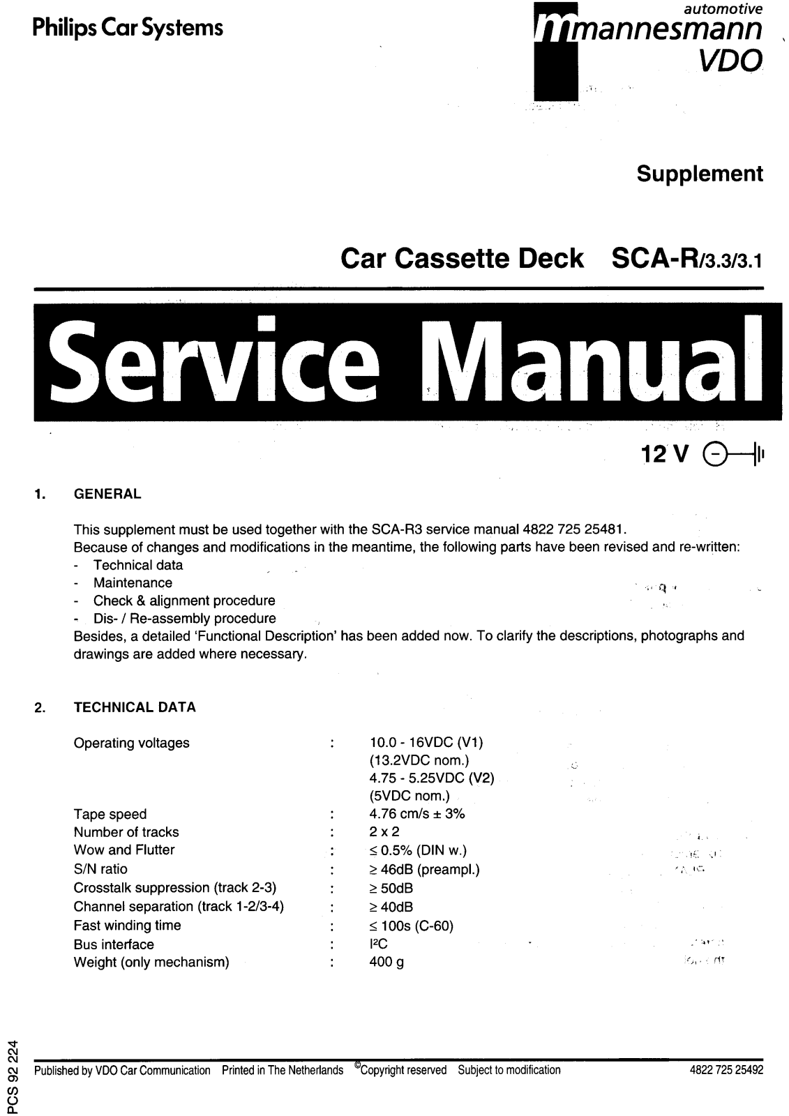 Philips CDM-M2 Service Manual