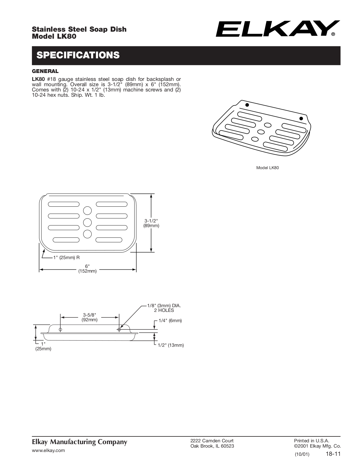 Elkay LK80 User Manual