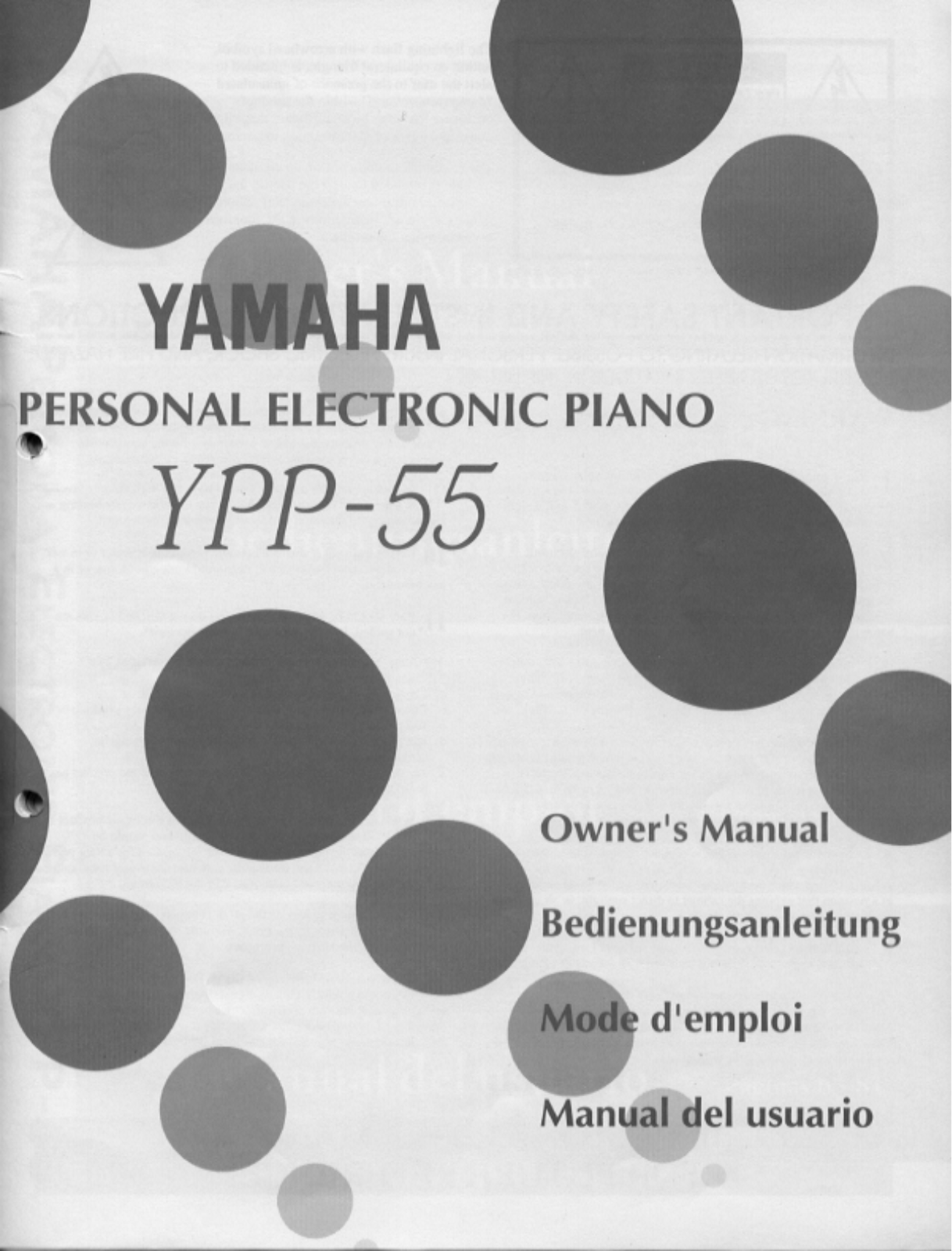 Yamaha YPP55E, YPP-55 User Manual