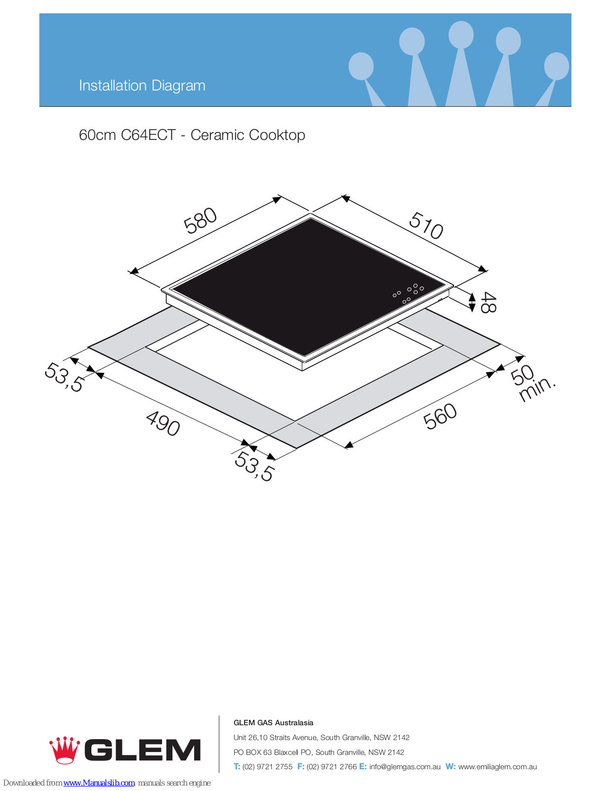 Glem C64ECT Installation Diagram