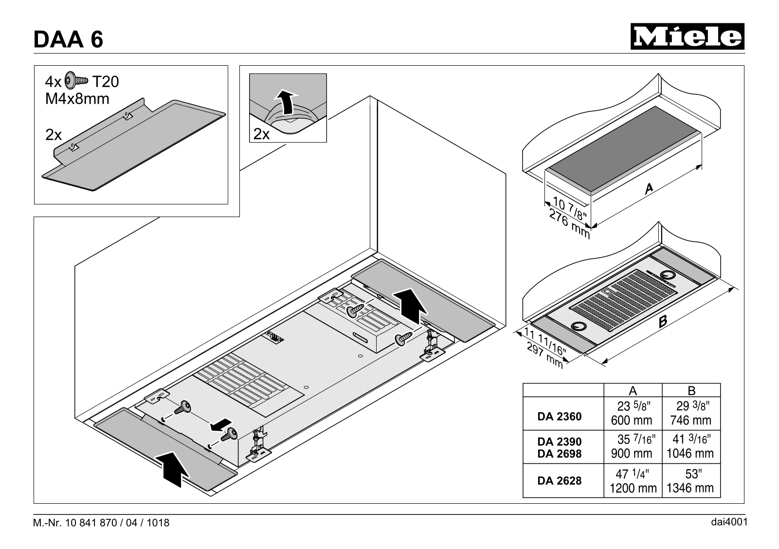 Miele DAA6 Assembly Guide