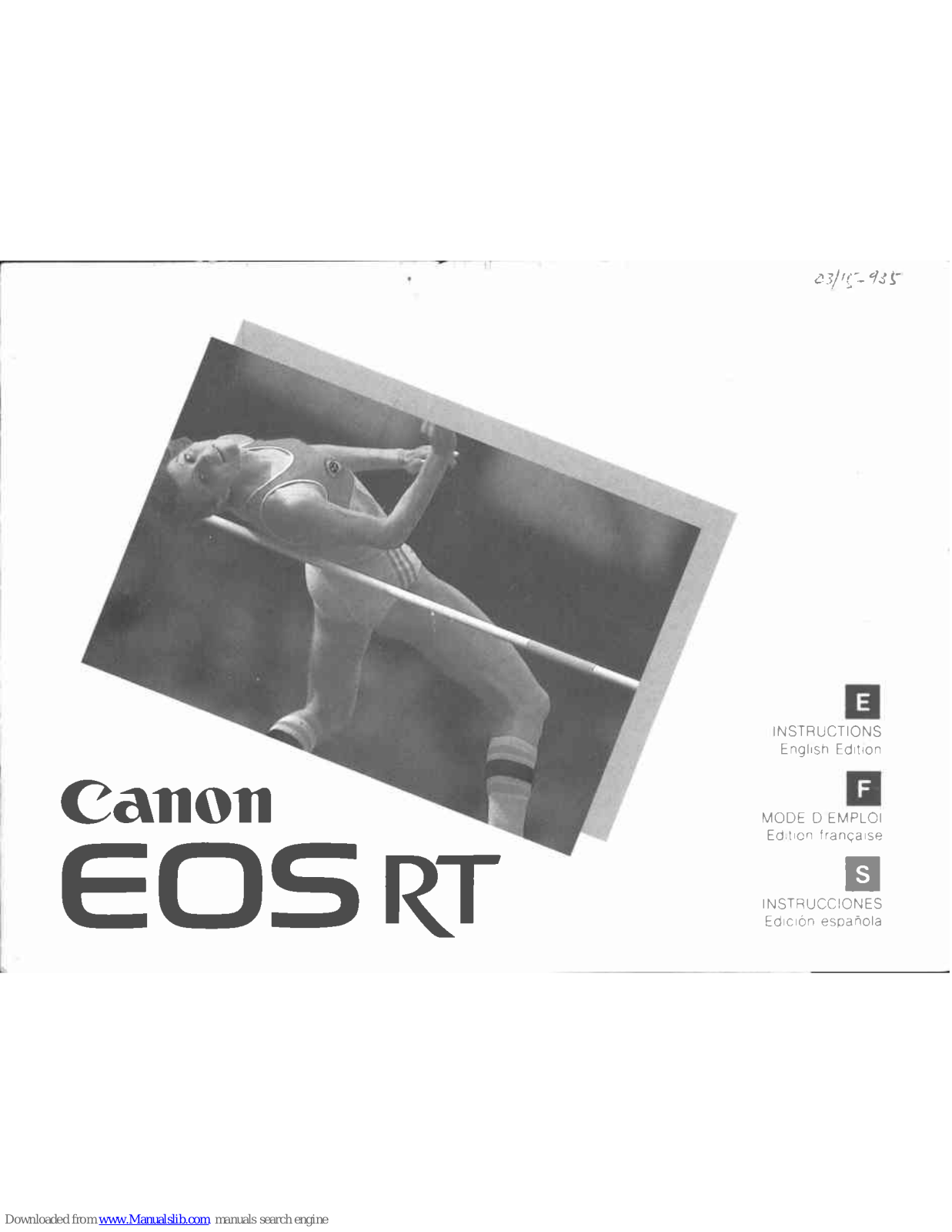 Canon EOS RT Instructions Manual - ManualMachine.com