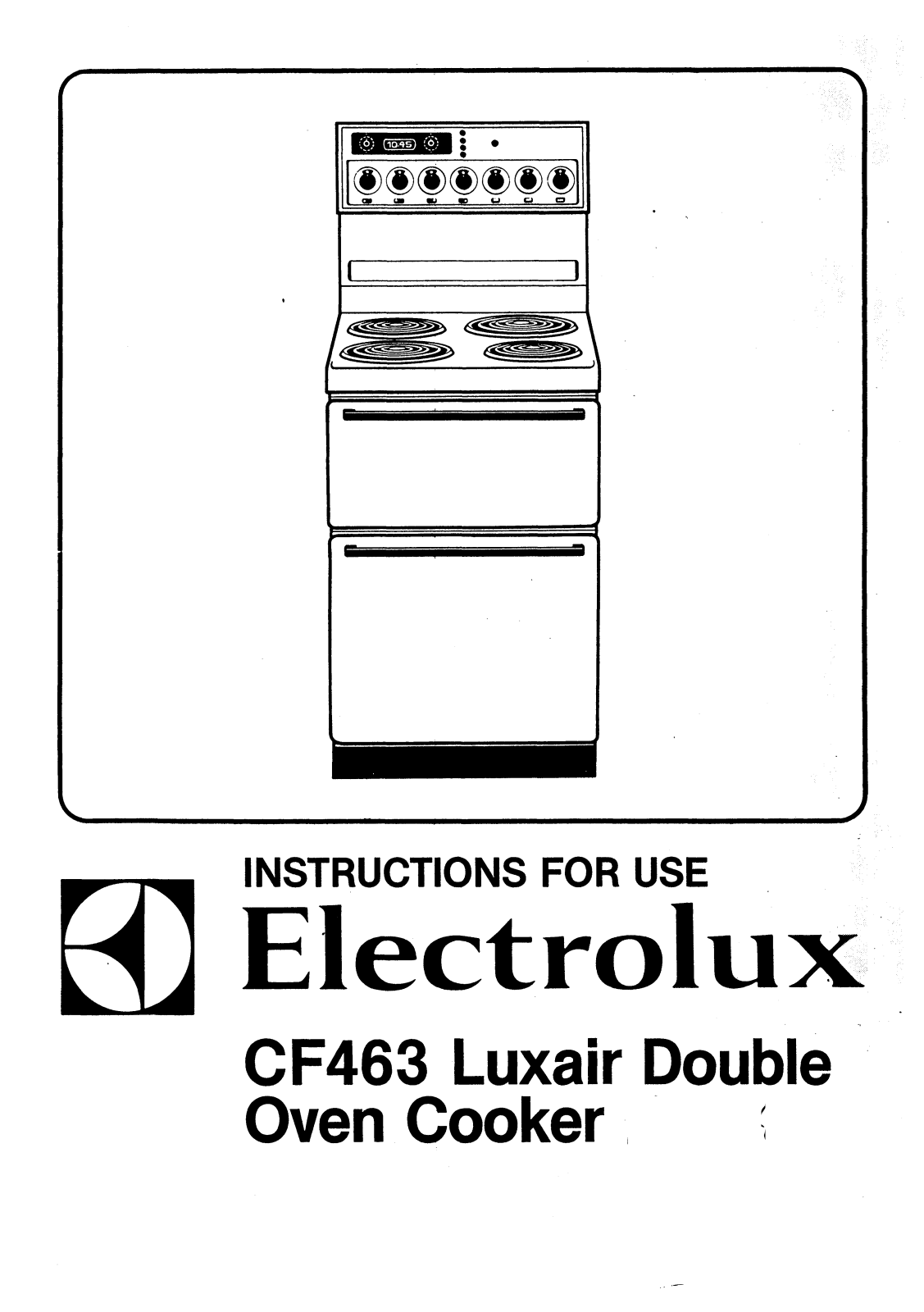 Electrolux CF463 User Manual