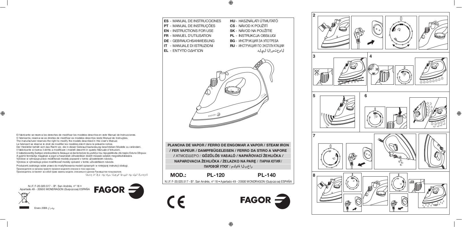 Fagor PL-140 User Manual