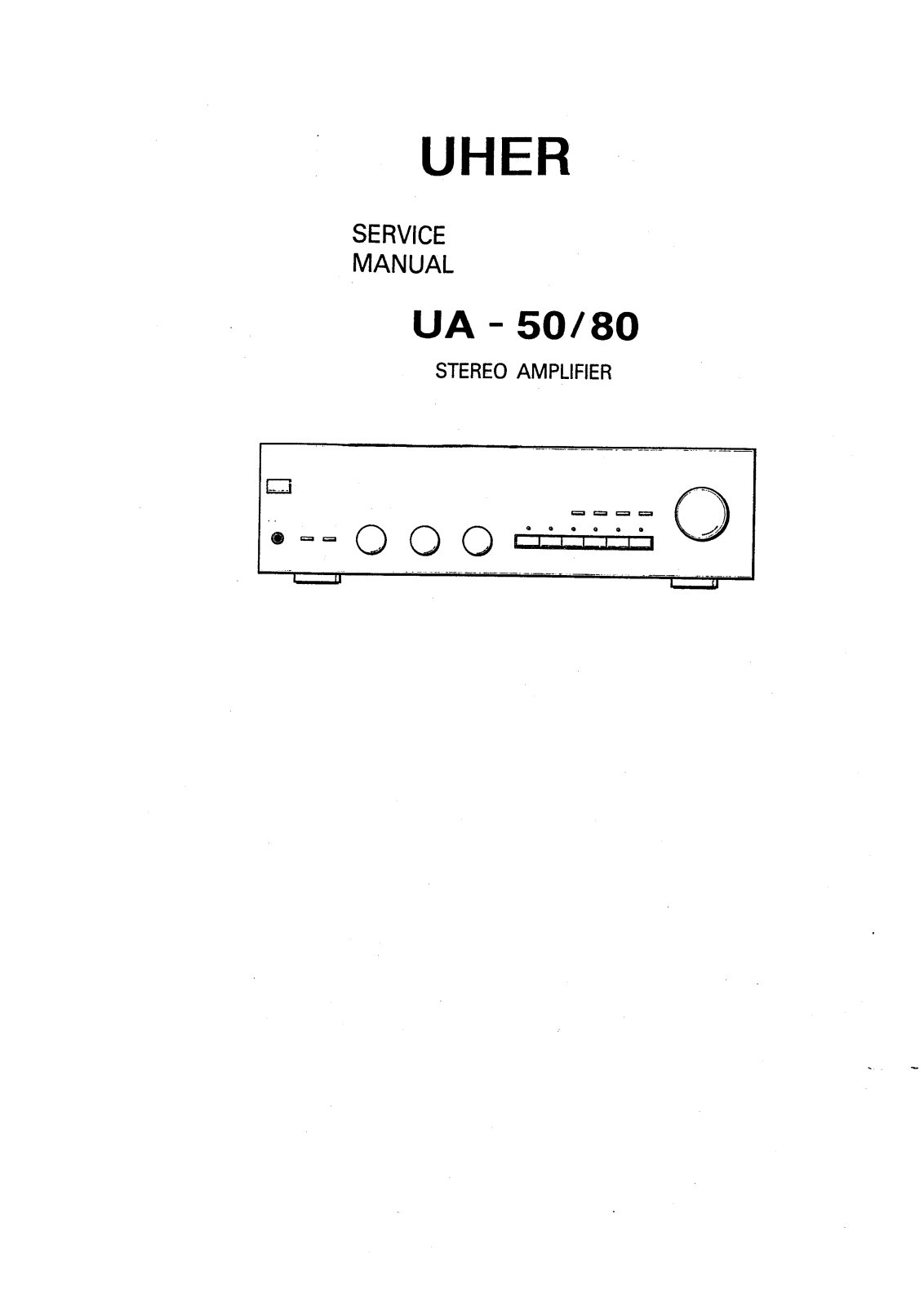 Uher UA-80, UA-50 Service Manual
