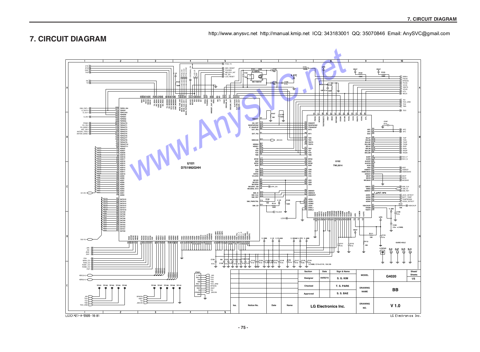 LG G4020 Schematics