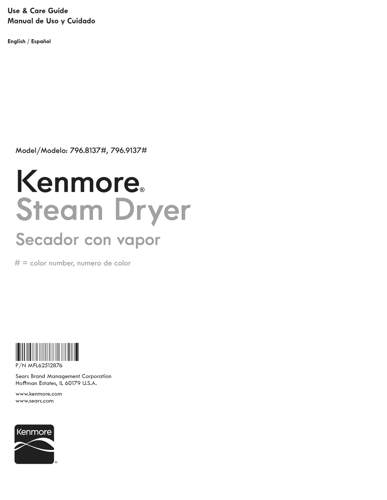 Kenmore 79681372210, 79681373210, 79681379210, 79691372210, 79691373210 Owner’s Manual