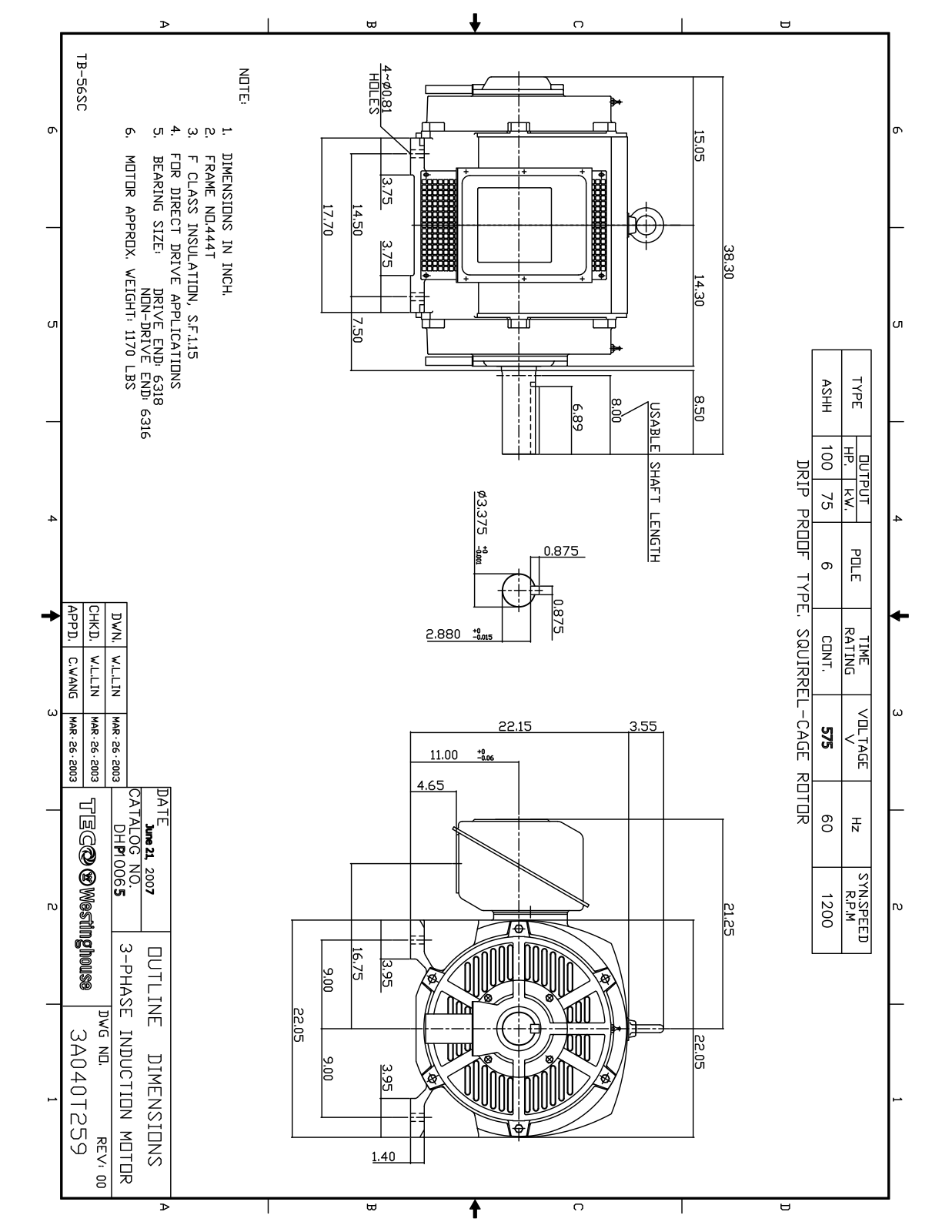 Teco DHP10065 Reference Drawing