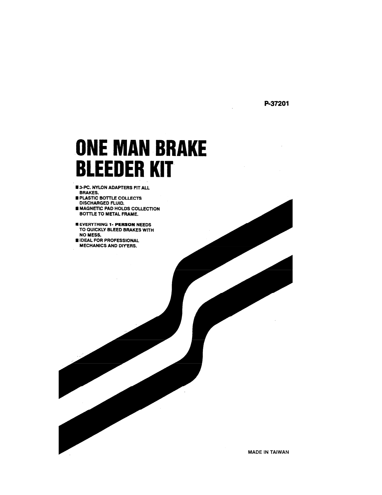 Harbor Freight Tools One Person Brake Bleeder Product manual