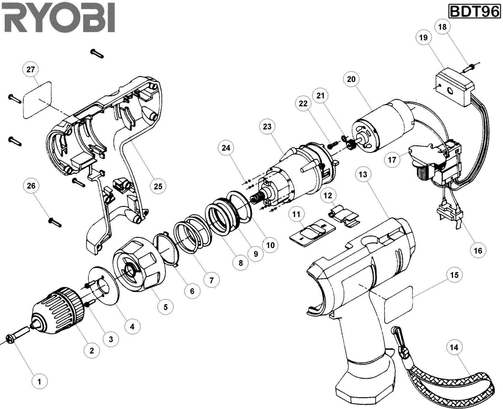 Ryobi BDT96 User Manual