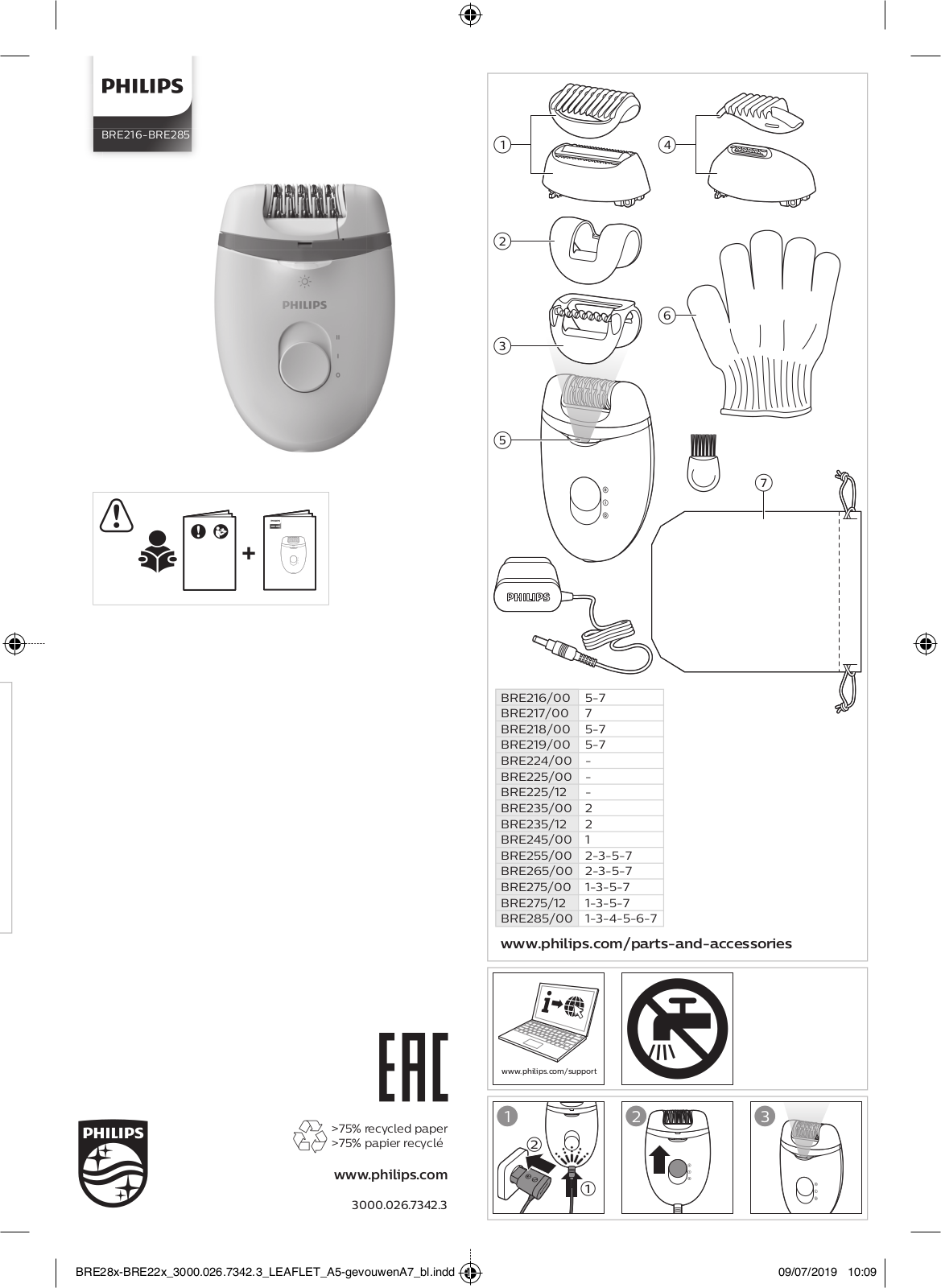 Philips BRE255 User Manual