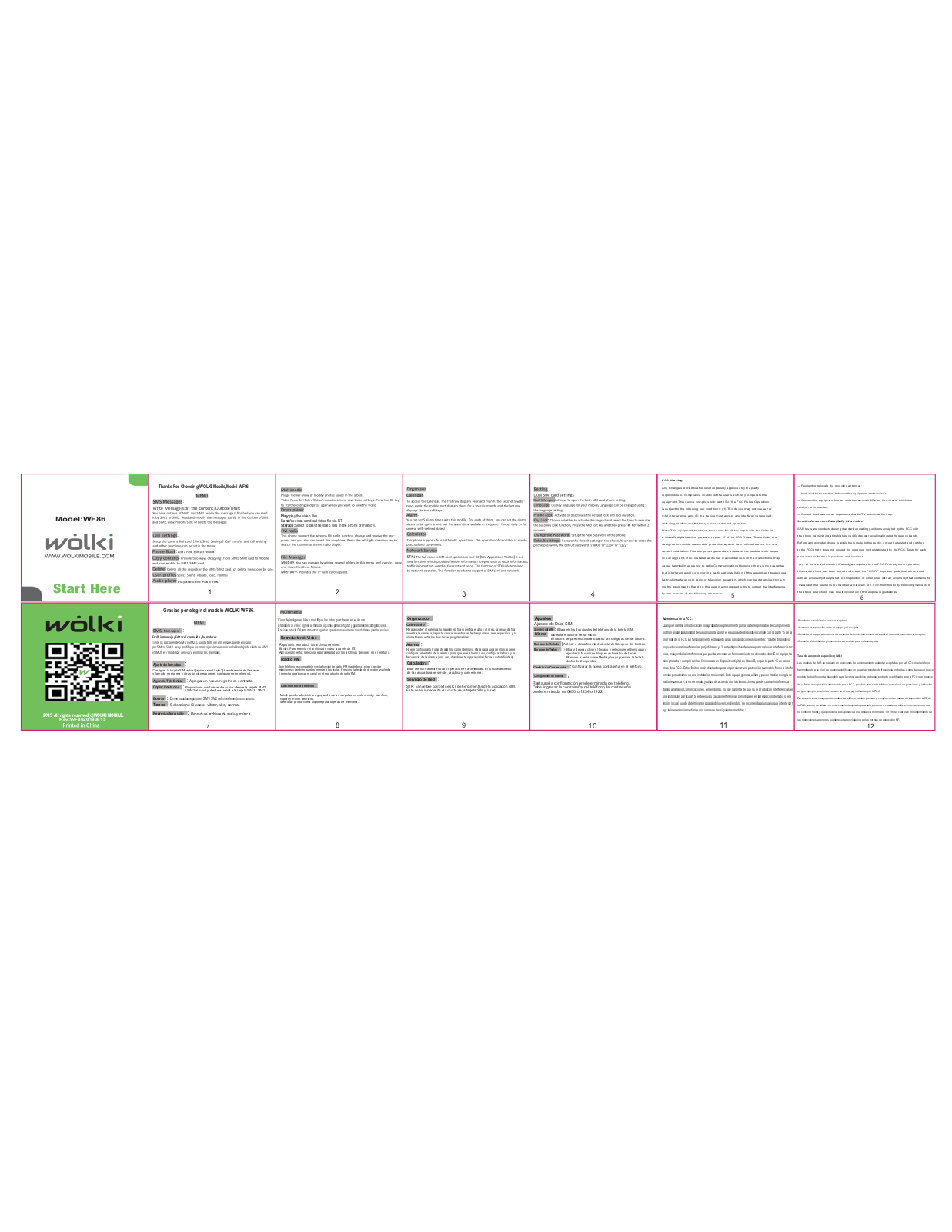 Worldwide telecom WF86 User Manual