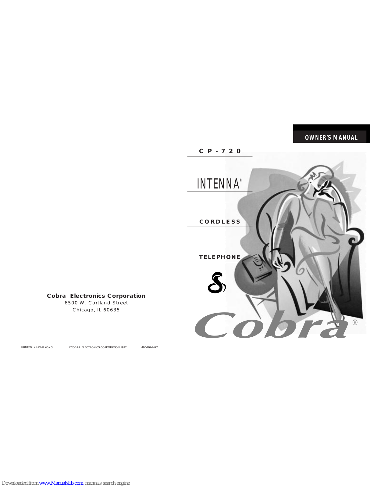 Cobra C P - 7 2, Intenna CP-72 Owner's Manual