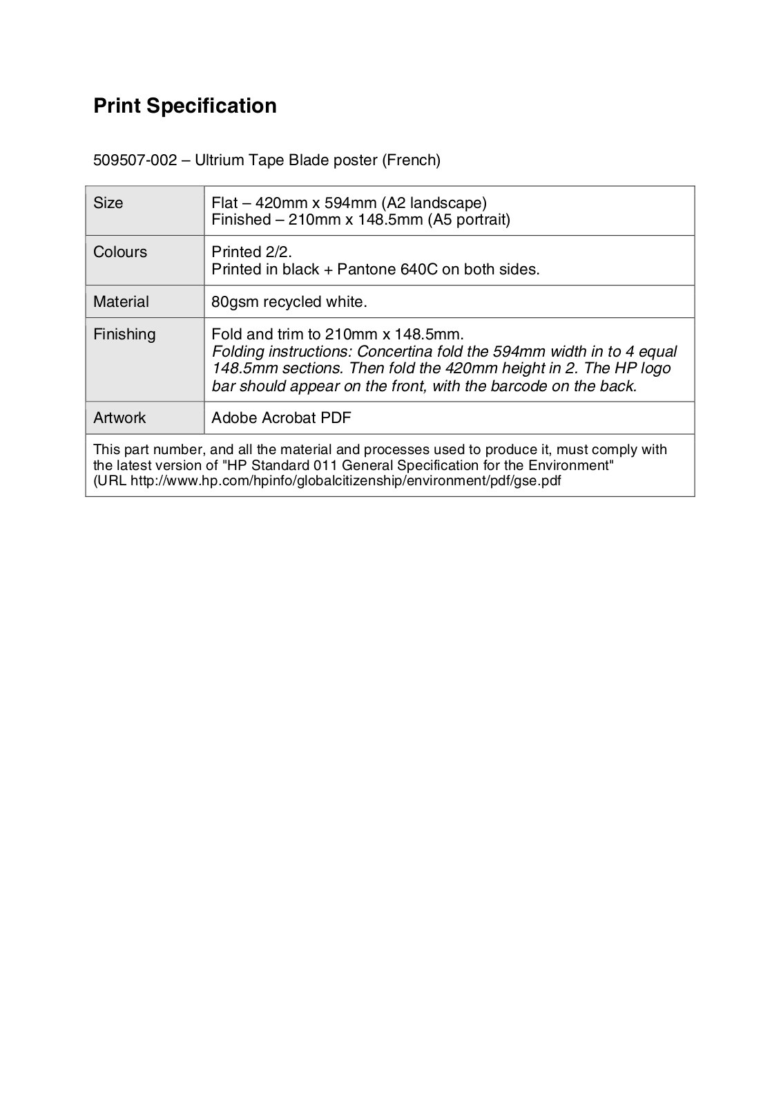 HP STORAGEWORKS ULTRIUM TAPE BLADES LAME DE BANDE, STORAGEWORKS LTO-4 ULTRIUM 1760 User Manual