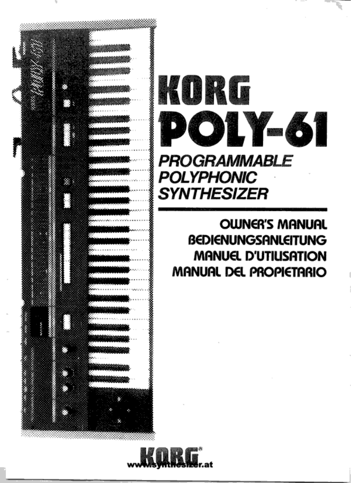 Korg Poly-61 User Manual