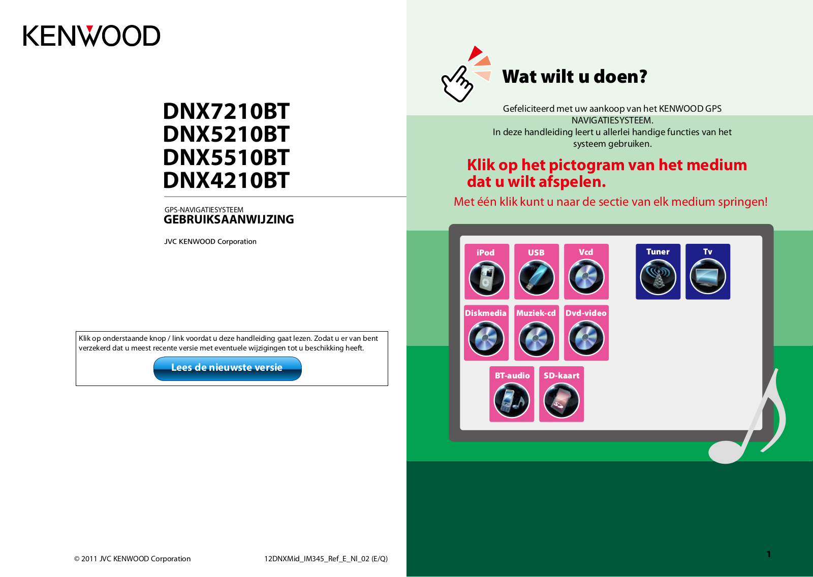 Kenwood DNX4210BT, DNX7210BT, DNX5210BT, DNX5510BT User Manual