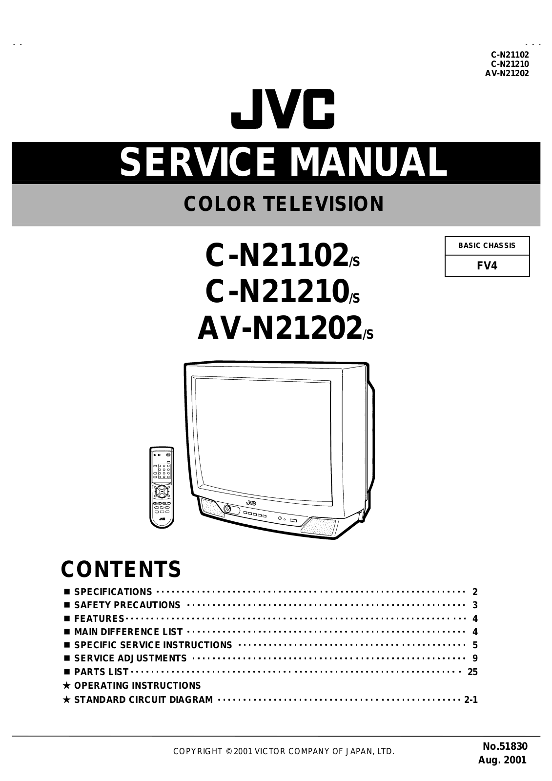 JVC AV-N21202, C-N21102, C-N21210 Schematic