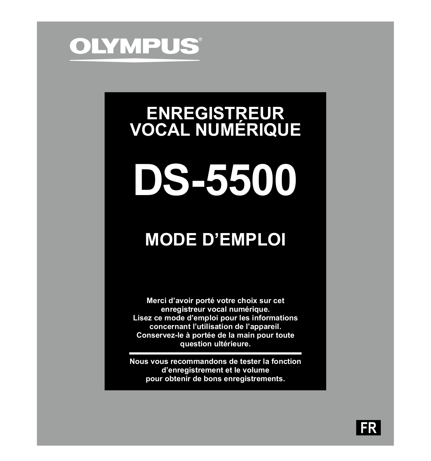 OLYMPUS DS 5500 Instruction Manual