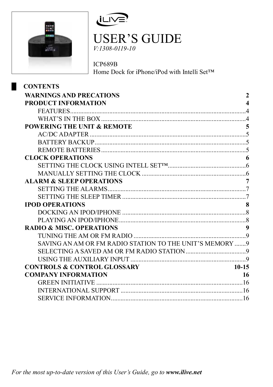 iLive ICP689B User Manual