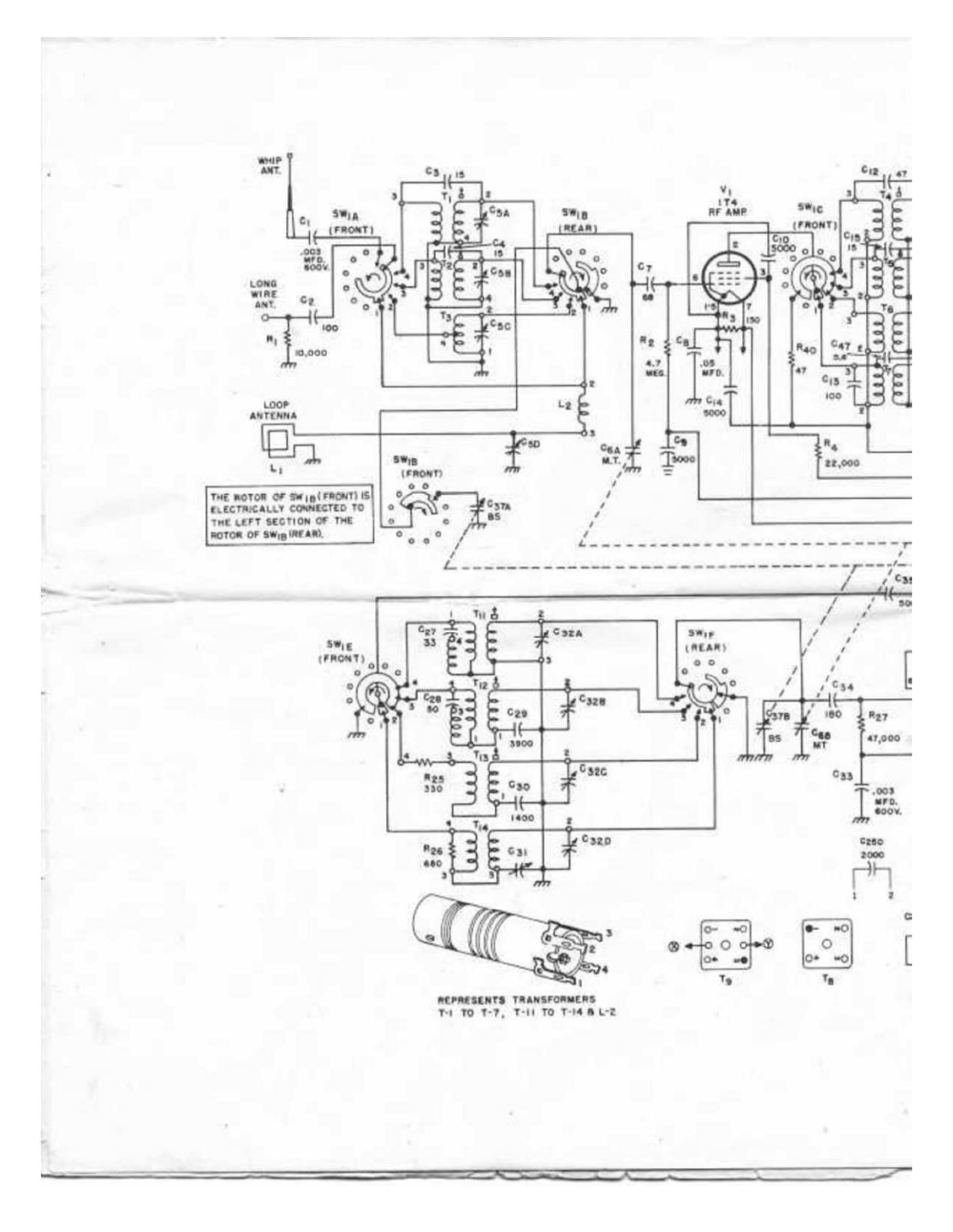 HALLICRAFTER S-72 SCHEMATIC