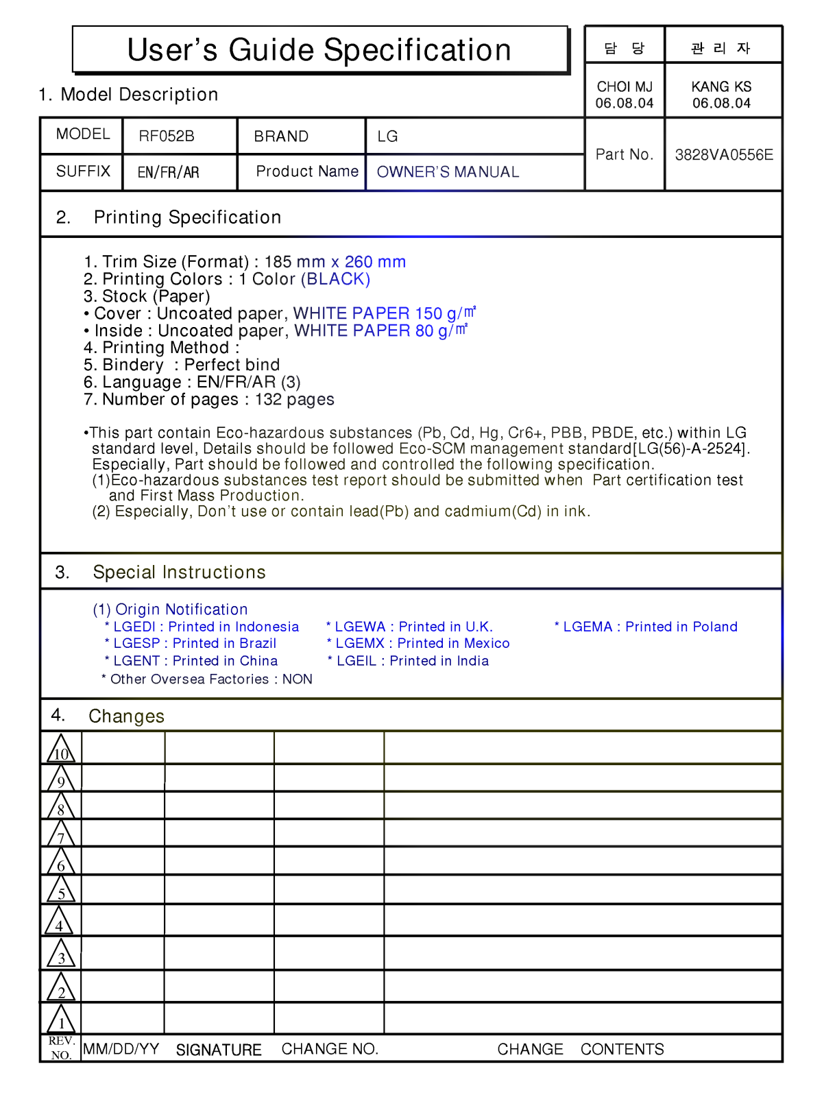 LG 50PX4M Owner's Manual