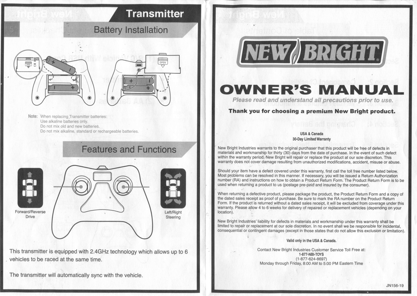 New Bright Co 31HHBR User Manual