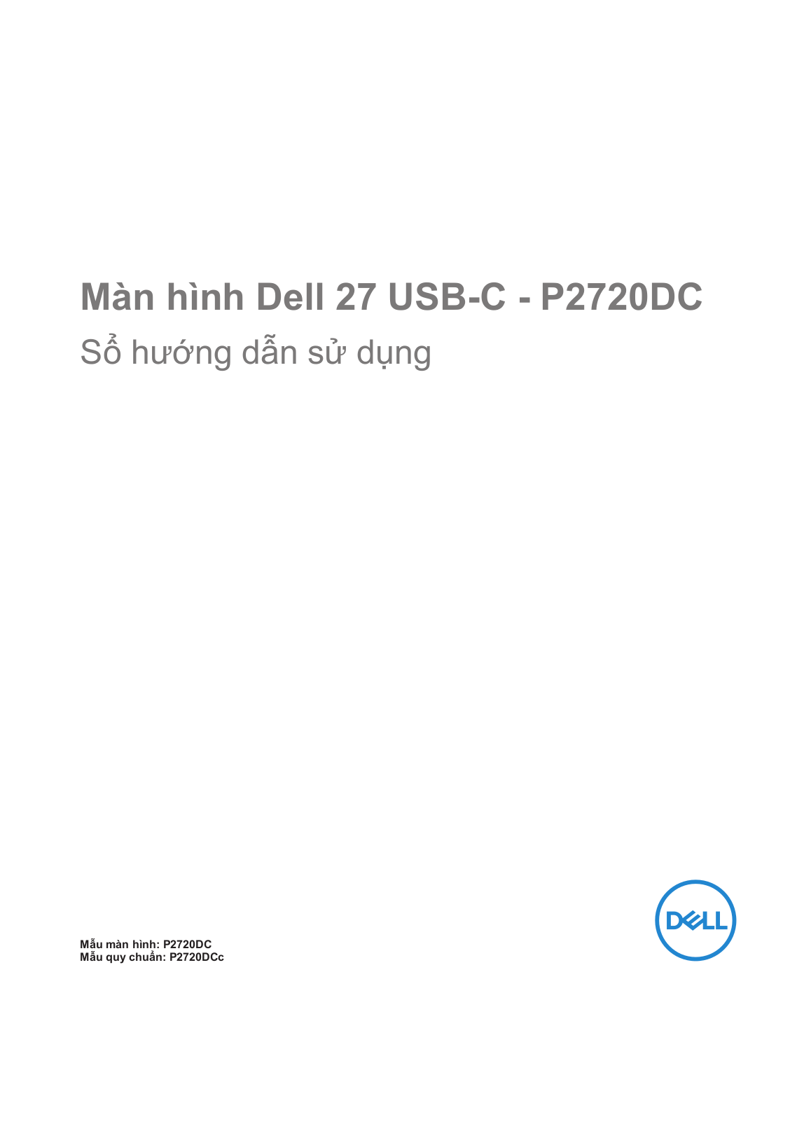 Dell P2720DC User Manual