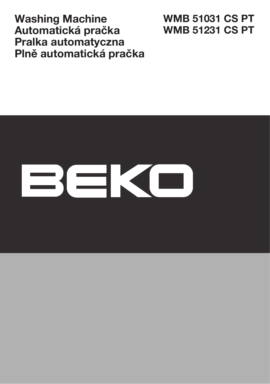 Beko WMB 51031 CS PT User Manual