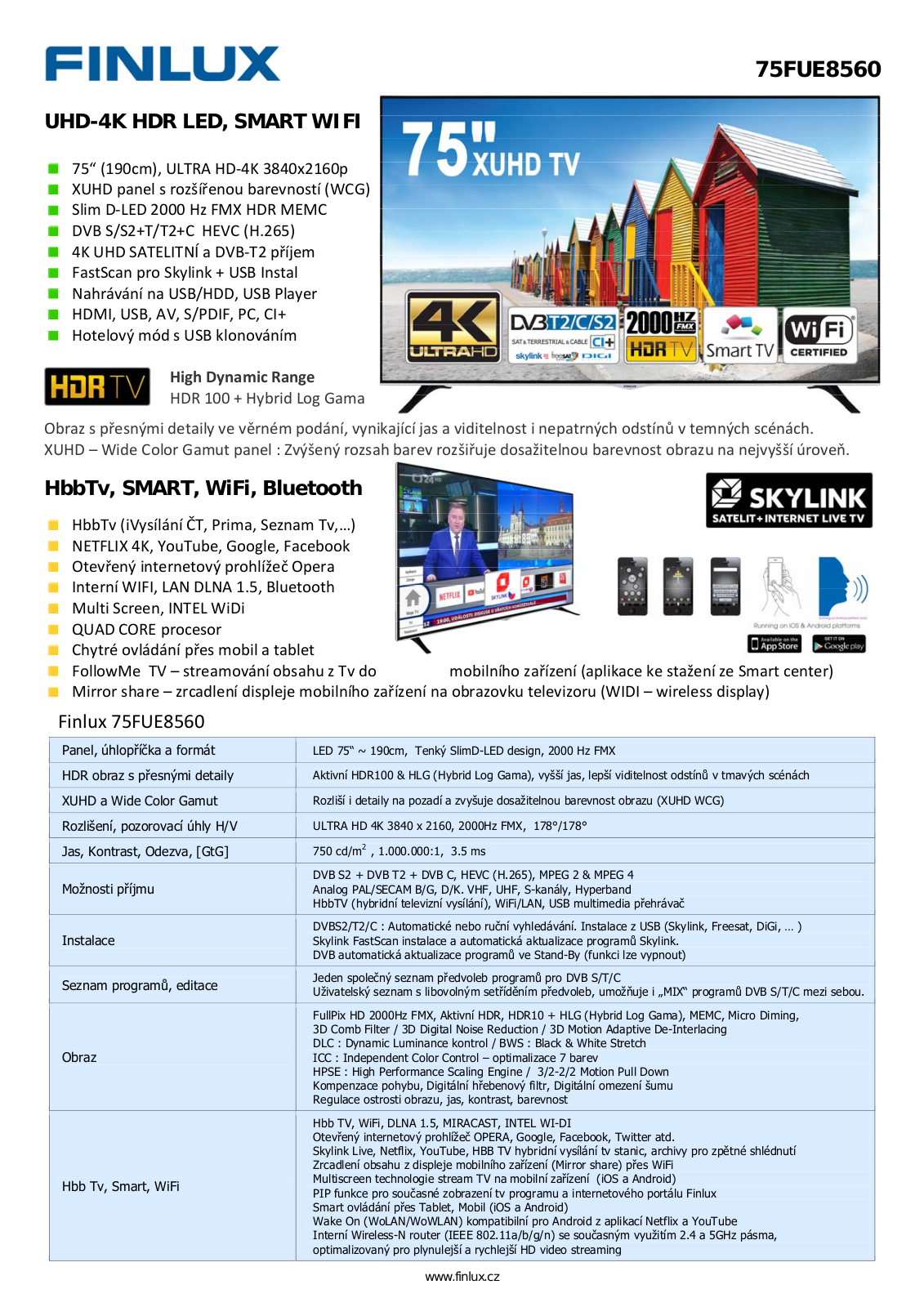 Finlux 75FUE8560 User Manual