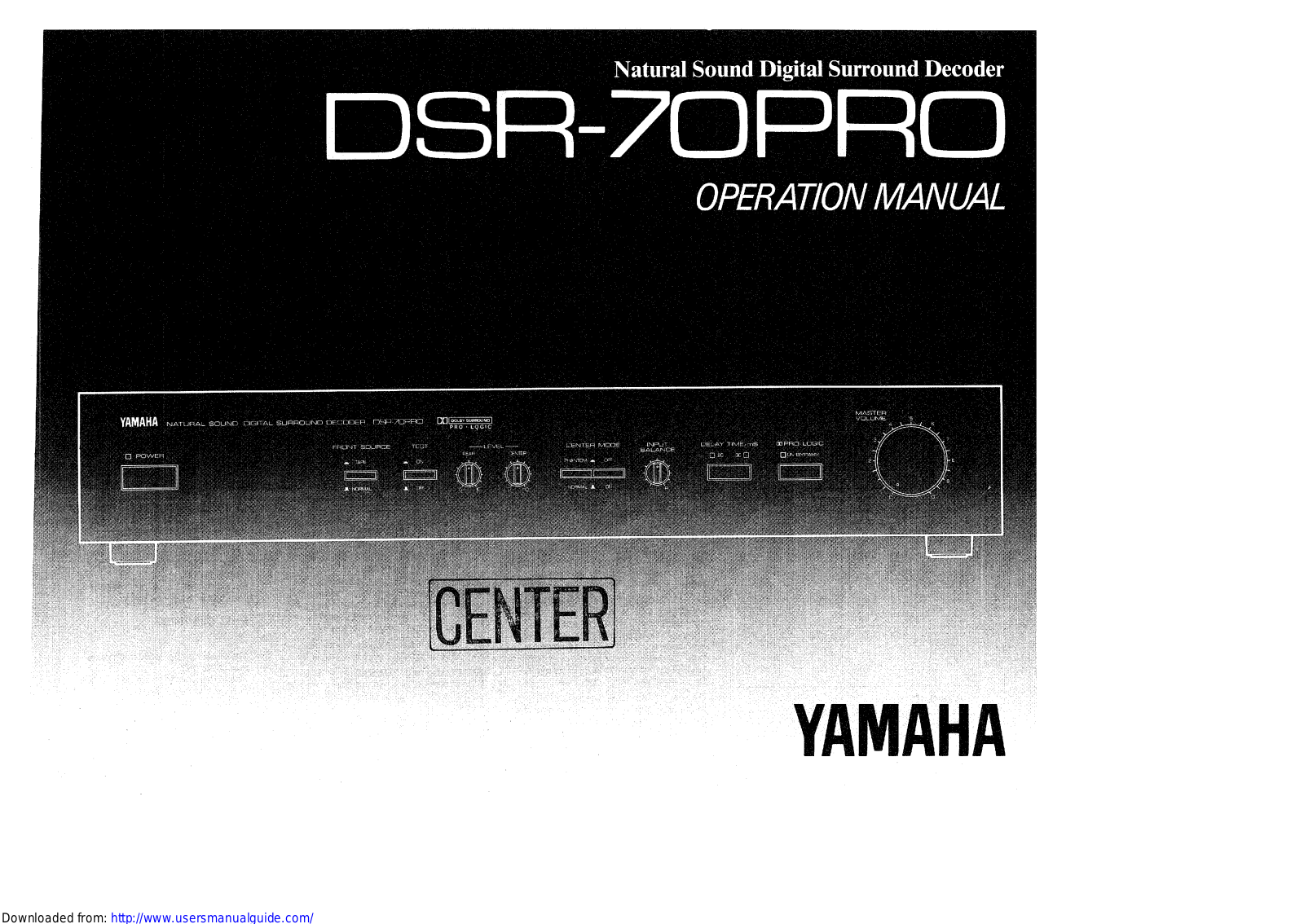Yamaha Audio DSR-70PRO User Manual