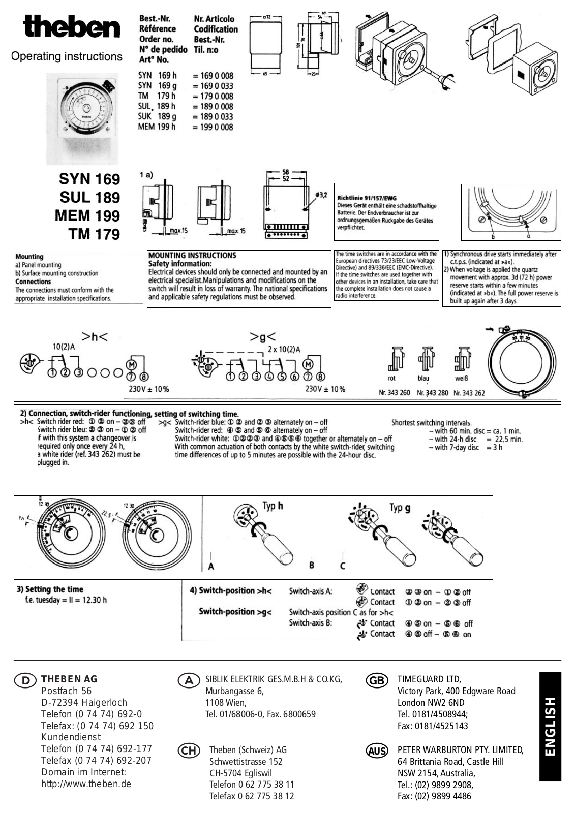 Timeguard E169S User Manual