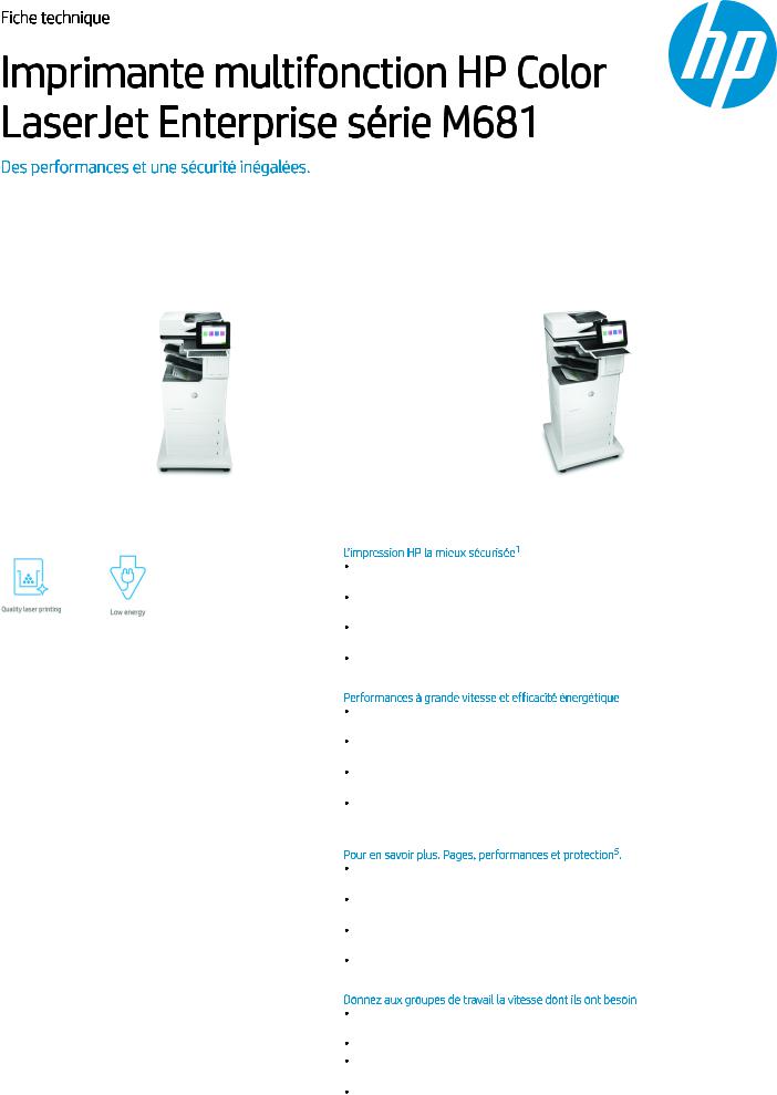 HP LASERJET ENTERPRISE FLOW MFP M681DH User Manual