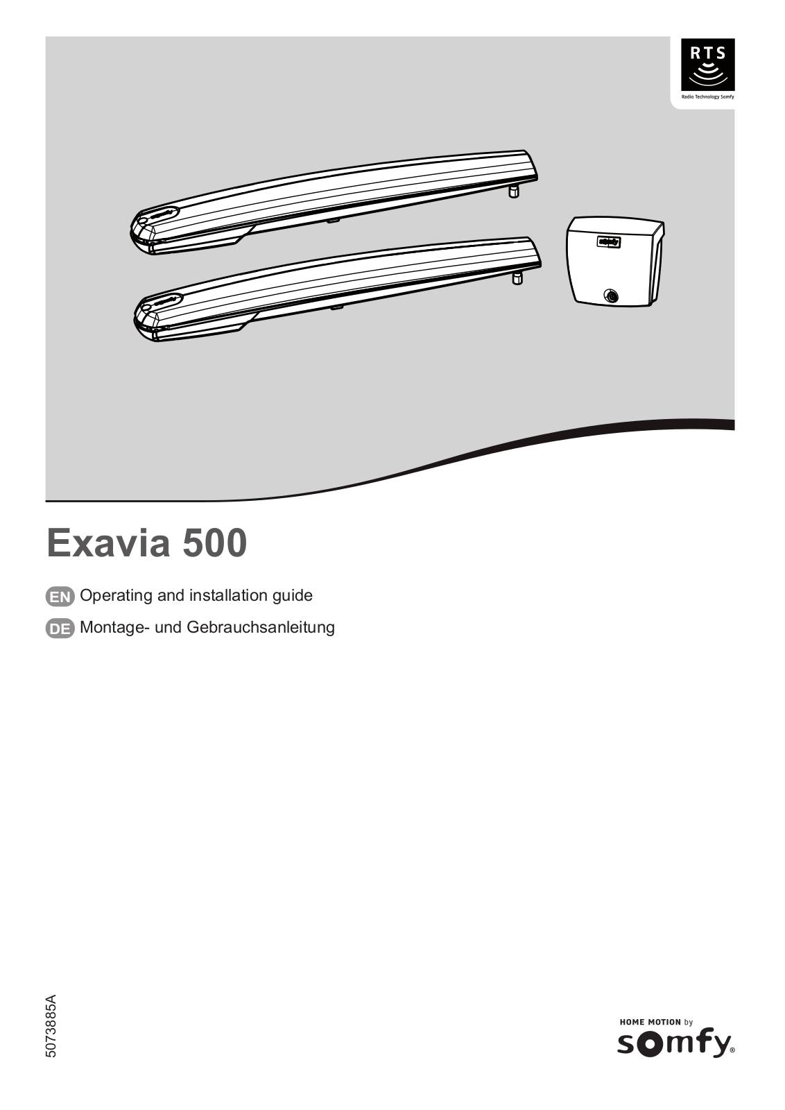 Somfy Exavia 500 Operating and installation guide