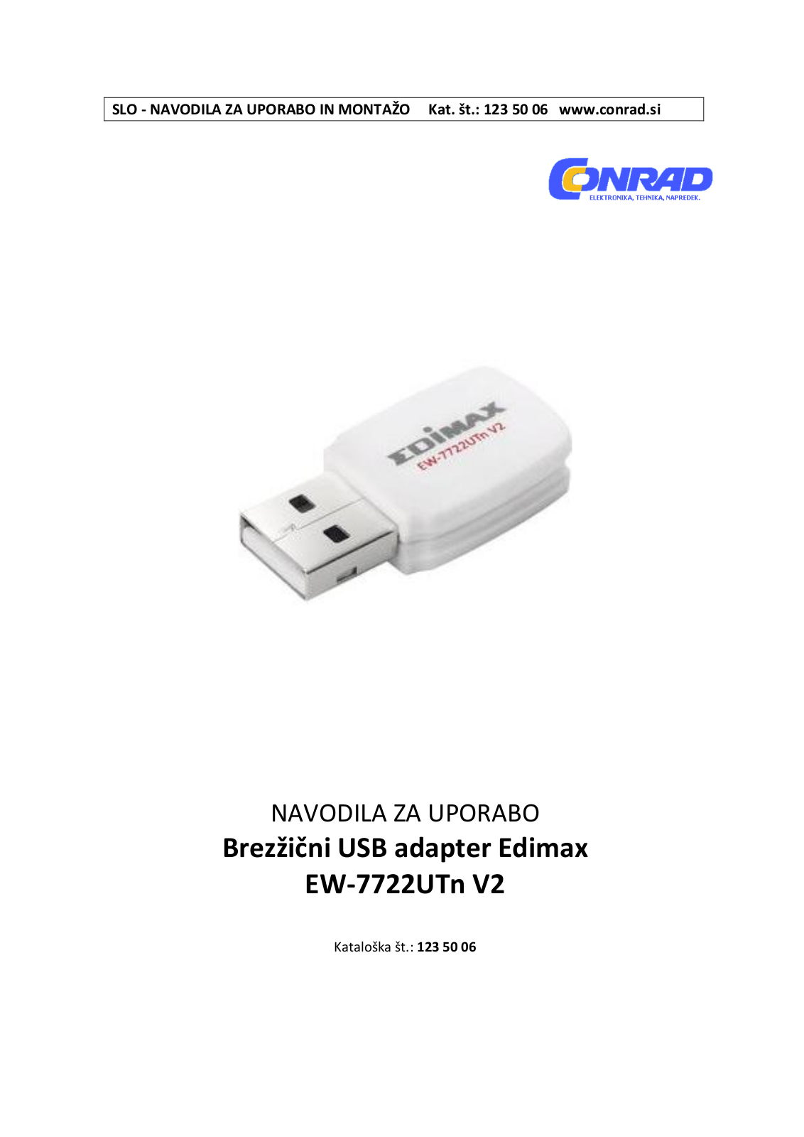 EDIMAX EW-7722UTn V2 User manual