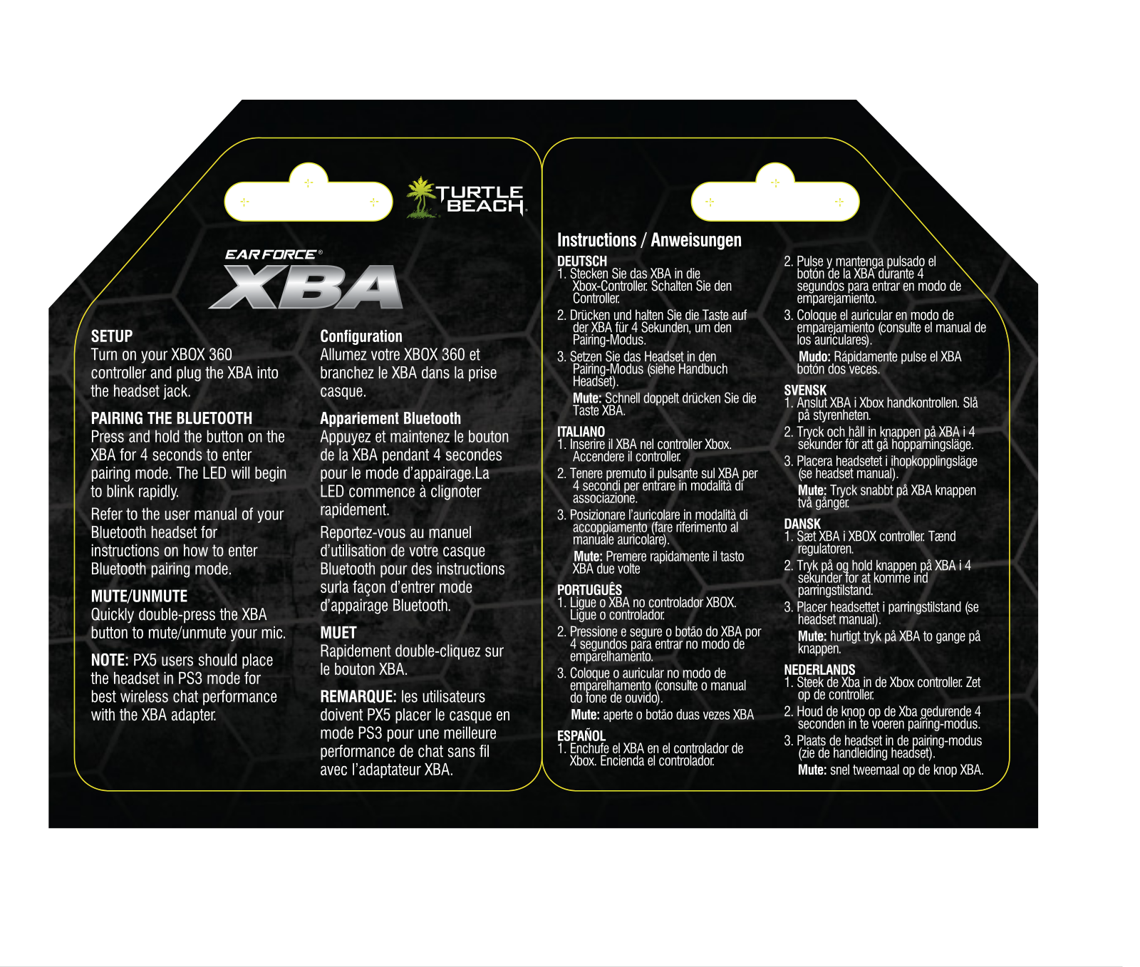 Turtle Beach XBA Owner's Manual