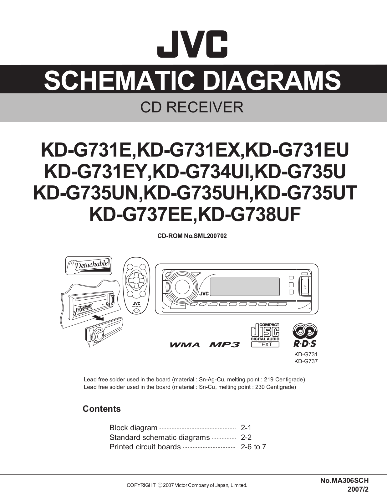 Jvc KD-G738-UF, KD-G737-EE, KD-G735-UT, KD-G735, KD-G731 Service Manual