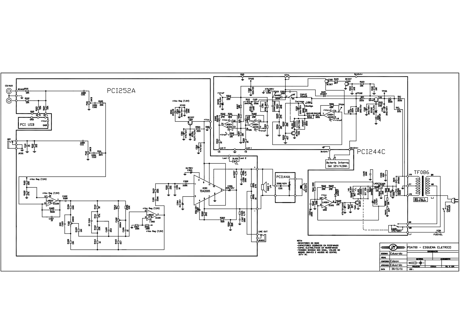 FRAHM PSA-700 Schematic - ManualMachine.com