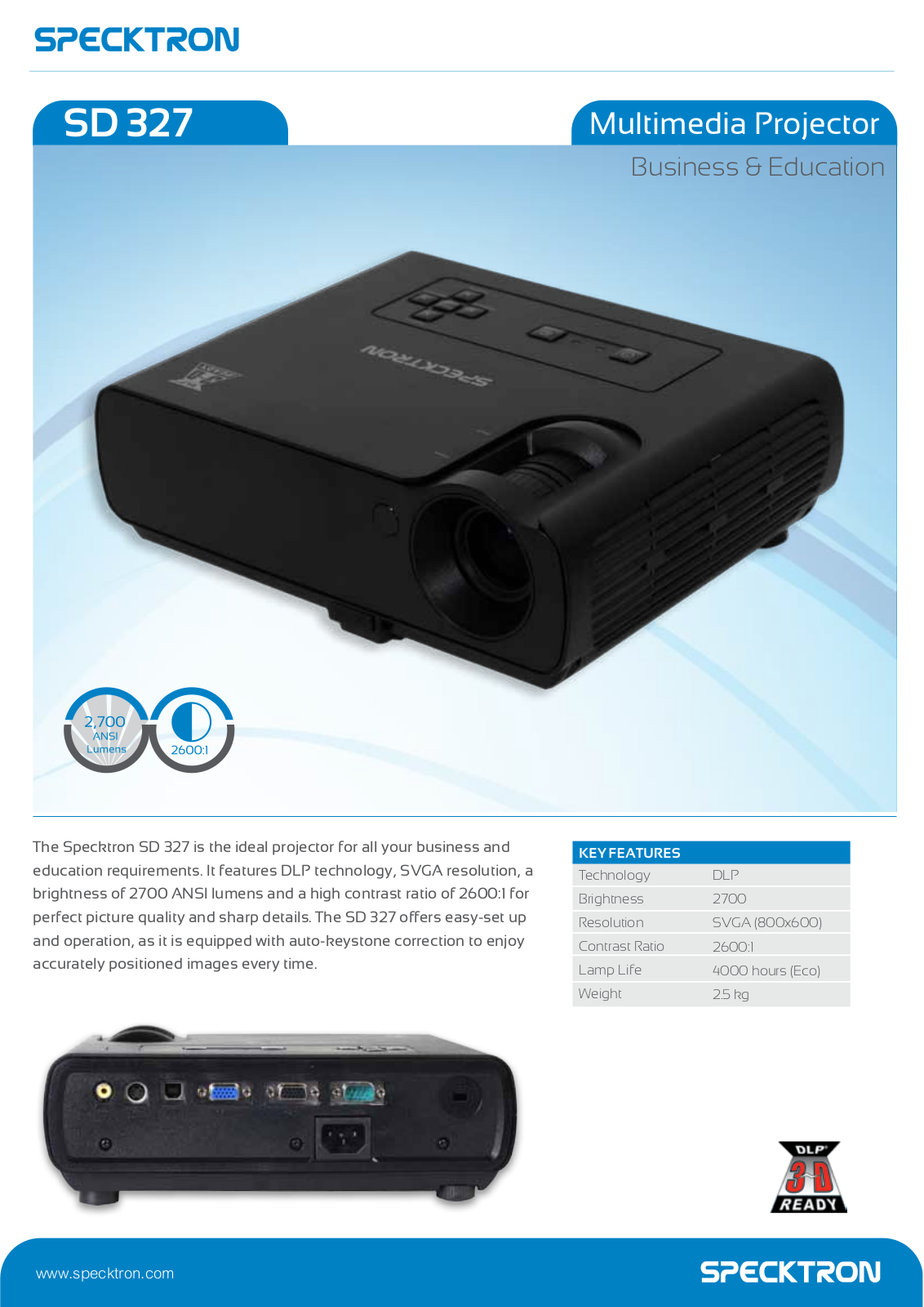 Specktron SD 327 Product Sheet - ManualMachine.com