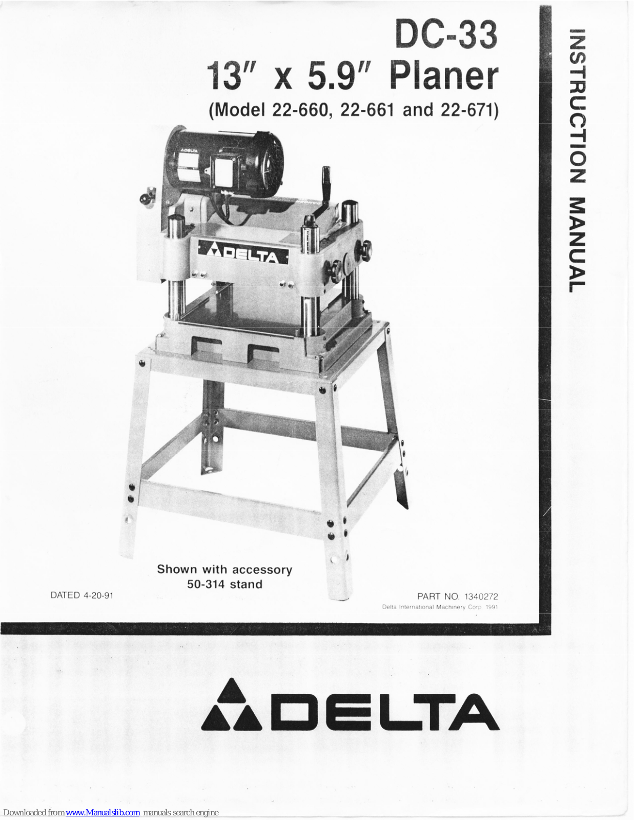 Delta DC-33 Instruction Manual